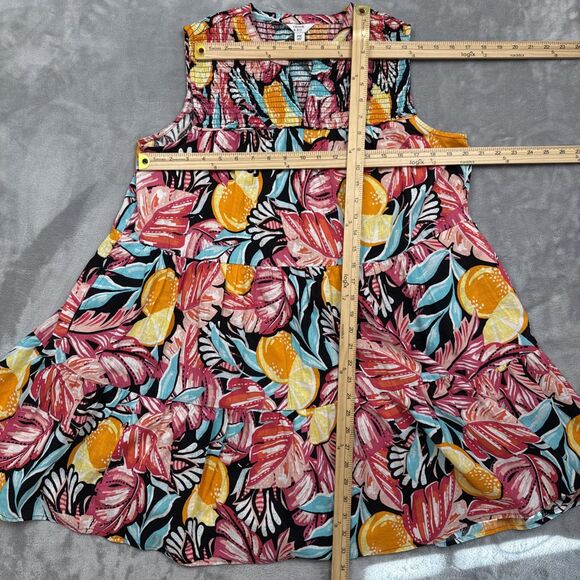 Crown & Ivy Women’s Petite Medium Linen Cotton Blend Sleeveless Mini Dress - Picture 2 of 6